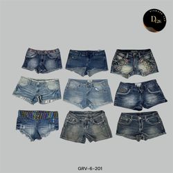 Y2K Denim Mini Shorts | Iconic 2000s Vibes (GRV-6-..
