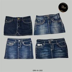 Retro Y2K Mini Skirts | Distressed Denim Perfectio..