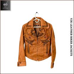 Y2K LEATHER BIKER JACKETS