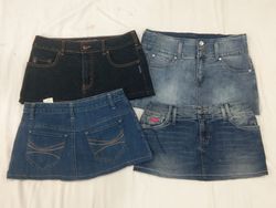 IQ0193 Y2k Streetwear style Mini Denim Skirts
- 10..
