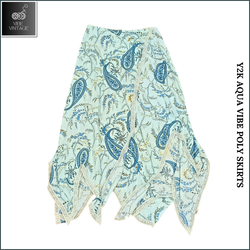 Y2K AQUA VIBE POLY SKIRTS