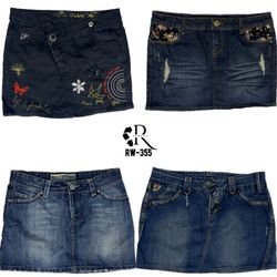 Y2K IT Girl Denim Mini Skirts (RW-355)