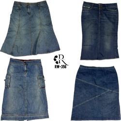 Y2K Britney Era Denim Maxi Skirts (RW-356)