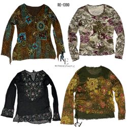 Y2K Grunge Full Sleeve Tops (RE-1390)