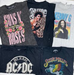 ZH0207 Vintage Music T-shirts - 18 Pcs