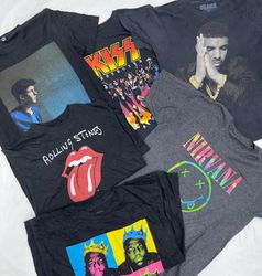 ZH0208 Vintage Music T-shirts - 20 Pcs