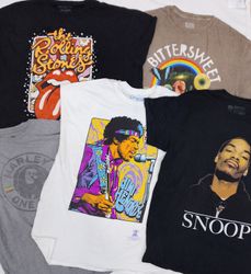 ZH0213 Vintage Music T-shirts - 20 Pcs