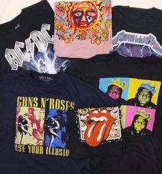 ZH0214 Vintage Music T-shirts - 20 Pcs