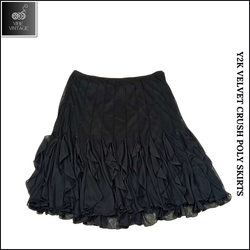 Y2K VELVET CRUSH POLY SKIRTS