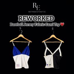 Upcycled Baseball Jersey Fabric Cami Top