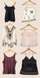 ¡CIELO DE PERLAS!! x Y2K Tops S-1113