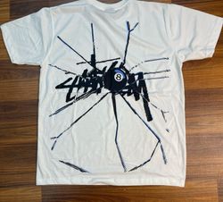 Stussy rework style white shatterd t shirts
