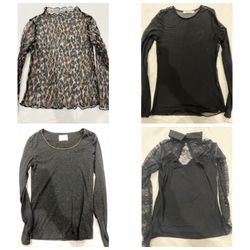 Y2K Langarm Vintage-Blusen