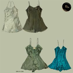 Robe Slip Vintage Y2K | Ambiance Soyeuse Verte Rêv..