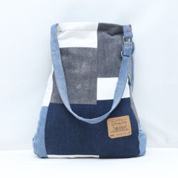 CR-181 Reworked Levi's Denim Patchwork Bags