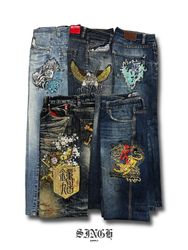 Hip Hop x Japanese Embroidered Jeans