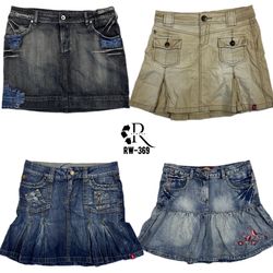 Faldas de mezclilla mini de la era Britney Y2K (RW..