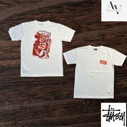 Camiseta blanca de lata de soda estilo rework de S..