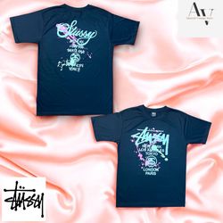 Stussy reinterpretación estilo gira mundial camise..