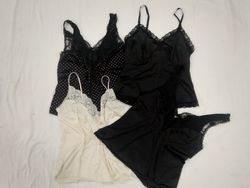IQ0218 Y2K Hauts Cami Noir et Blanc - 10 Pièces