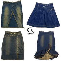 Y2K Unique Britney Era Denim Midi Skirts (RW-365)