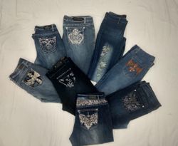 IQ0223 Y2K Jeans stylés et ornés - 20 pièces
