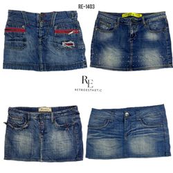 Faldas de mezclilla mini Y2K IT Girl (RE-1403)