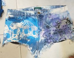 Denim mini shorts
