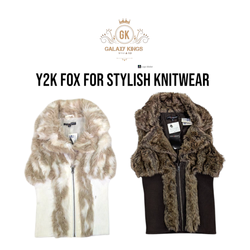 Y2k Fox Fur Stylish Knitwear
