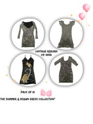 Y2k vintage sequin & beaded party dresses (VR-0056..