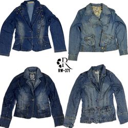 Veste Blazer en Denim Meilleure Vente Y2K (RW-371)
