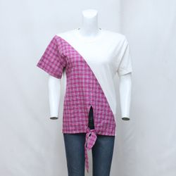CR-192 Rielaborato Mezza e Mezza T-Shirt per Donne
