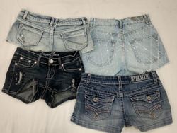 IQ0225 Y2K Retro Micro Mini Shorts - 12 Peças