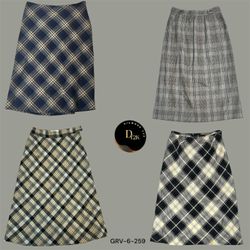 Y2K Wool Mini Skirt | Classic Check Print Edition ..