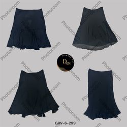 Y2K Traumgirl | Eleganter schwarzer Polyesterrock ..
