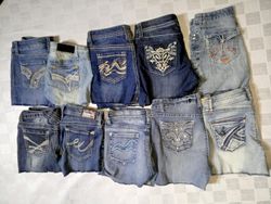 LEI INDIGO AND OTHER BRAND MINI SHORTS (ID 610)