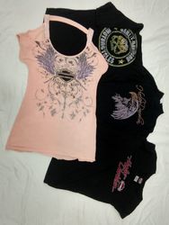 CR4472 Vintage Harley Davidson Women's Baby Tees