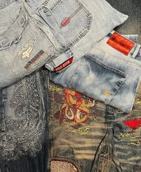 Jeans bordados japoneses