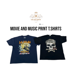 T-shirts à imprimé vintage de films et de musique