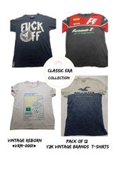 Y2K Vintage bedruckte T-Shirts im klassischen Stil..