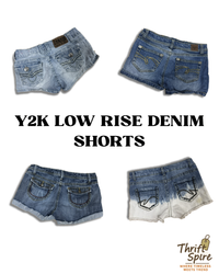 Shorts de Denim de Cintura Baixa Y2K - 18 peças