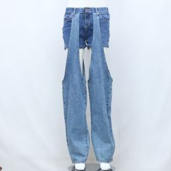 CR205 Reworked Sexy Shorts With Attachable Denim J..