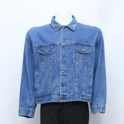 CR207 Reworked Denim Jacket with Embroidered Stick..