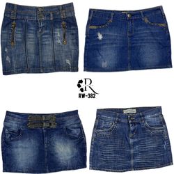 Y2K Britney Era Unique Denim Mini Skirts (RW-382)