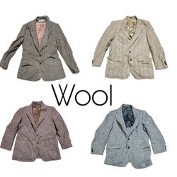 Blazer de lã vintage
