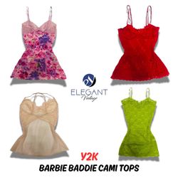 Y2K Barbie Baddie Cami Tops - 10 PCS - EV0404