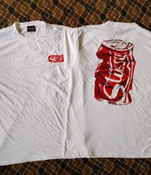 Stussy rework style red can white tees 20 pcs
