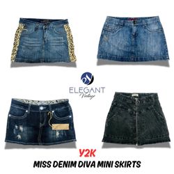 Y2K Miss Denim Diva Mini Skirts - 12 pieces - EV04..