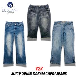 Y2K Juicy Denim Dream Capri Jeans - 10 pieces - EV..
