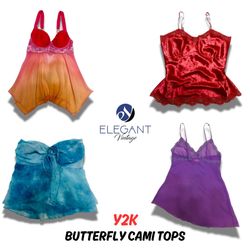 Y2K Butterfly Cami Tops - 11 pieces - EV0428